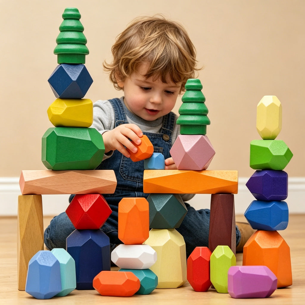 ✨Montessori Wooden Balance Stones