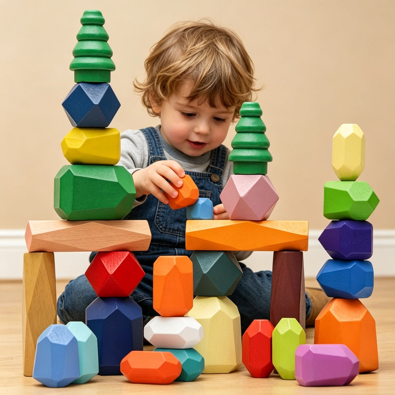 ✨Montessori Wooden Balance Stones