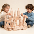 🌿Natural Beech Wood Castle Blocks