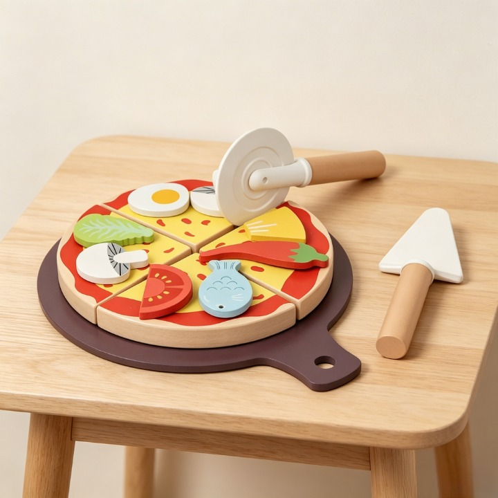 🍕Premium Wooden Pizza Play Set