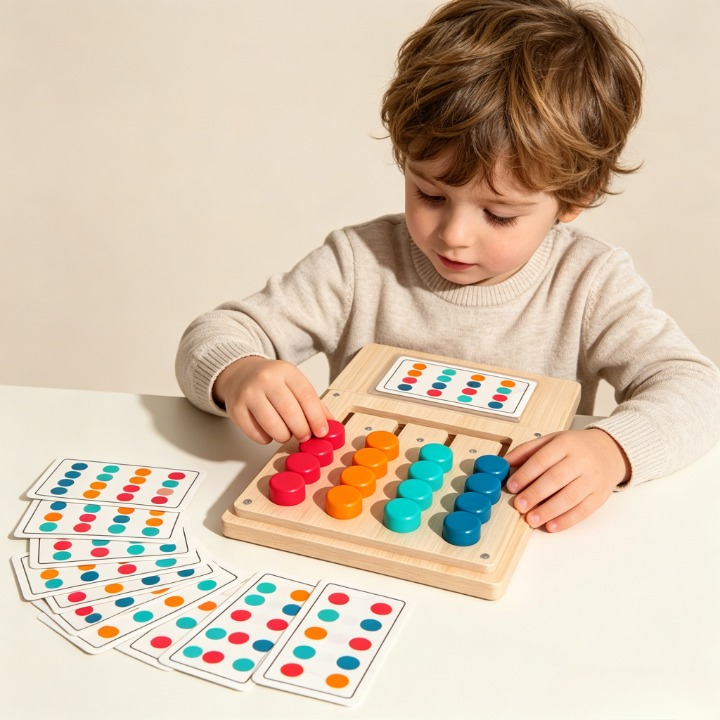🧠Montessori Wooden Color Logic Game