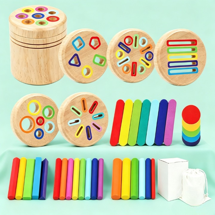🧸Montessori Color Sorting Wooden Toy