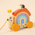 Snail Pull-Along & Rainbow Stacker – Calm Balance Stack Set
