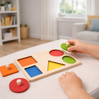 Wooden Geometric Shape Matching Board