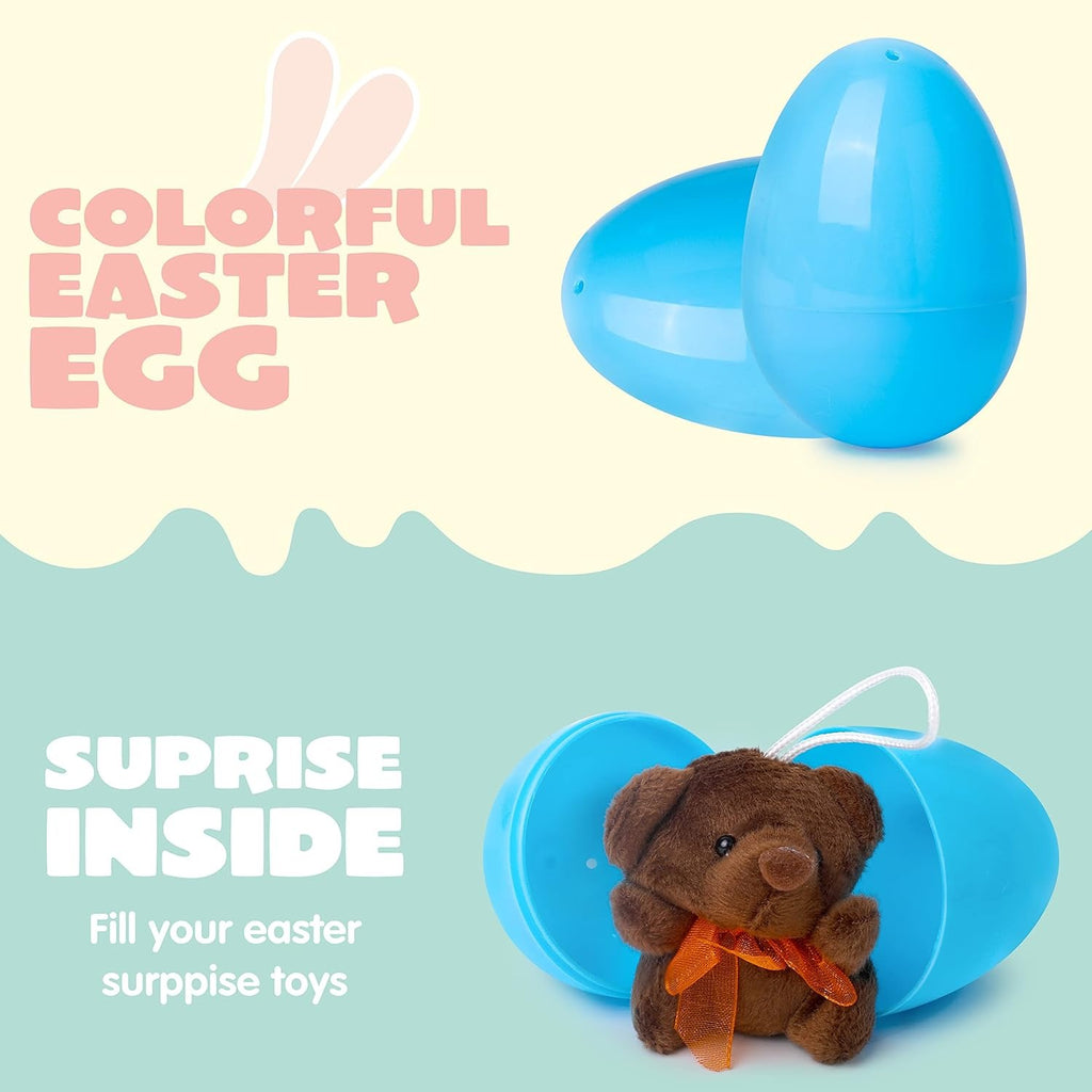 Easter Surprise Eggs: 12-Pack Hidden Plush Animal Toys