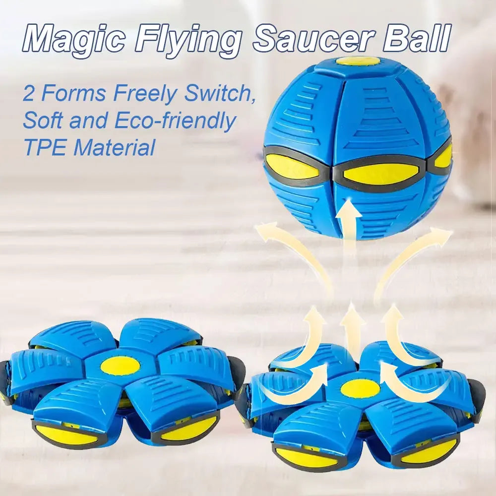Magic Flying Disc Ball – 2-in-1 LED Light-Up Sensory Toy for Kids